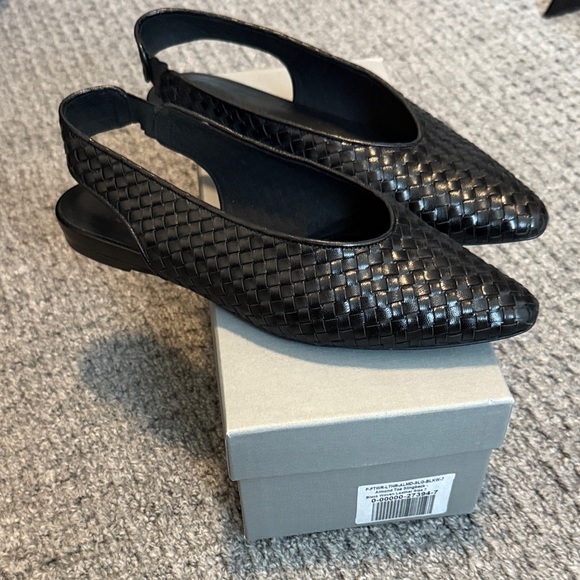 Everlane Black Woven Slingback Flats - Picture 1 of 4